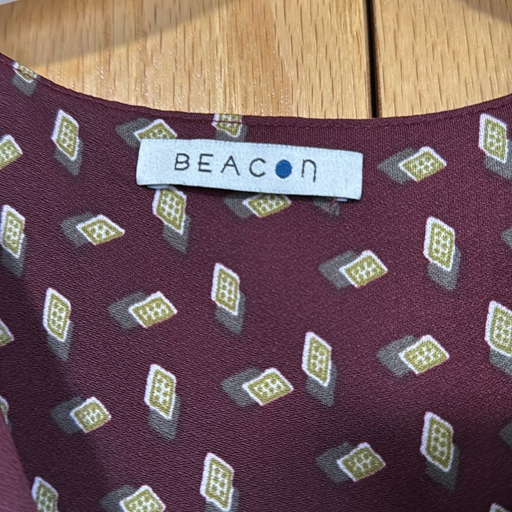 Maroon Patterned Blouse - image 2